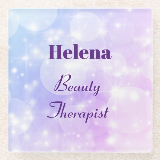 ラブリーパーソナライズされた美しいセラピストデザイン ガラスコースター (正面)