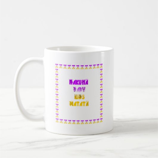 ラブリーパープルとイエローハクナマタタベビーキッズG コーヒーマグカップ (左)