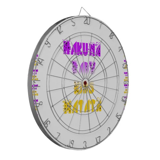 ラブリーパープルとイエローハクナマタタベビーキッズG ダーツボード (正面左)