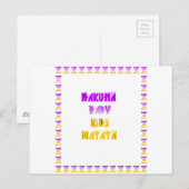 ラブリーパープルとイエローハクナマタタベビーキッズG ポストカード (正面/裏面)