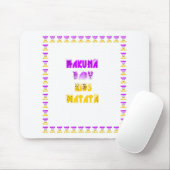 ラブリーパープルとイエローハクナマタタベビーキッズG マウスパッド (マウス)