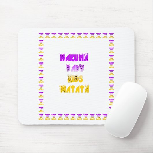 ラブリーパープルとイエローハクナマタタベビーキッズG マウスパッド (マウス)