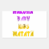 ラブリーパープルとイエローハクナマタタベビーキッズG 長方形シール (正面)