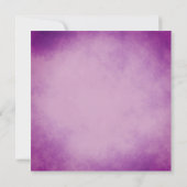 ラブリーパープルウォーター色のフローラ結婚ズ 招待状 (裏面)