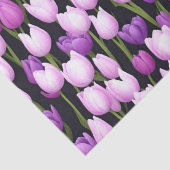 ラブリーパープルピンクチューリップフローラアート 薄葉紙 (詳細)