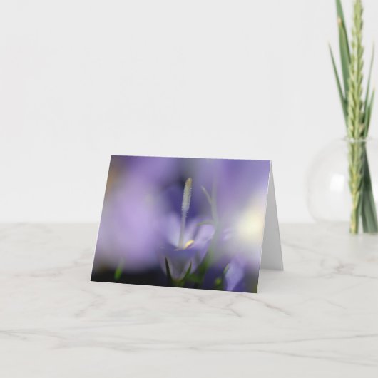 ラブリーパープルフラワーサンキューカード サンキューカード (正面)