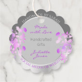 ラブリーパープルフローラ製品の供給シルバーグレー フェイバータグ (裏面)