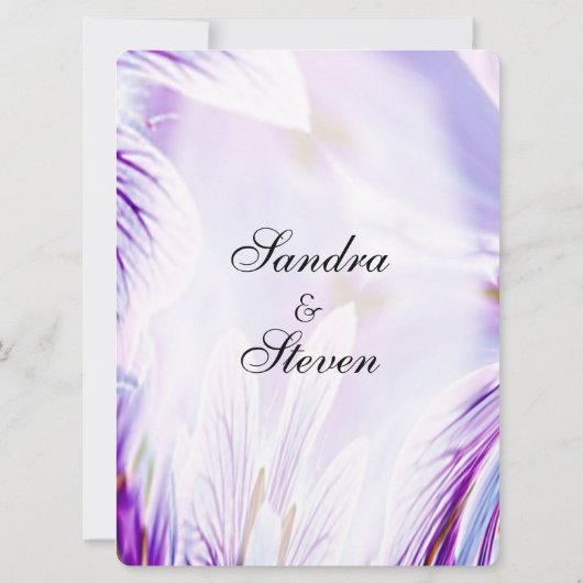 ラブリーパープルフローラ 招待状 (裏面)