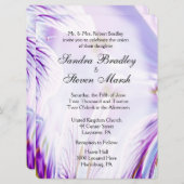 ラブリーパープルフローラ 招待状 (正面/裏面)