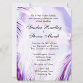 ラブリーパープルフローラ 招待状 (正面)