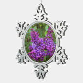 ラブリーパープルライラック スノーフレークピューターオーナメント (右)