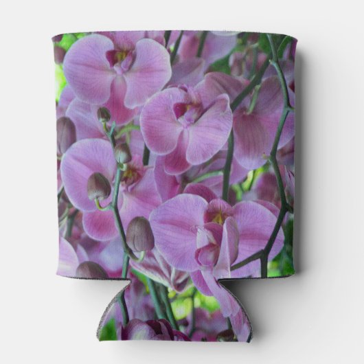 ラブリーパープルランとつる植物 モノグラムの 缶クーラー (裏面)