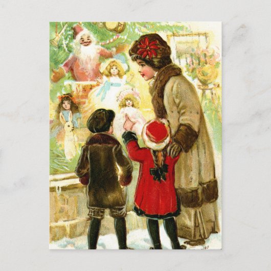 ラブリービンテージクリスマスイラストレーション シーズンポストカード (正面)