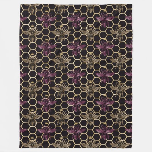 ラブリービーシリーズデザイン18 フリースブランケット (正面)