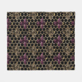 ラブリービーシリーズデザイン18 フリースブランケット (正面(横))