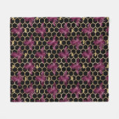 ラブリービーシリーズデザイン19 フリースブランケット (正面(横))