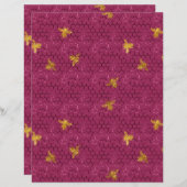 ラブリービーピンクハニカムスクラップブック紙シート (正面/裏面)