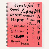 ラブリーピグラデーションンクの肯定書 ノートブック (正面)