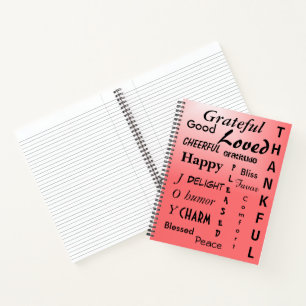 ラブリーピグラデーションンクの肯定書 ノートブック