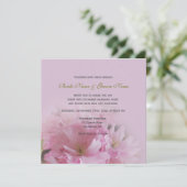 ラブリーピンクさくらんぼブロッサム春の結婚式 招待状 (スタンド正面)