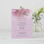 ラブリーピンクさくらんぼブロッサム春ブライダルシャワー 招待状 (スタンド正面)
