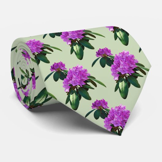 ラブリーピンクのシャクナゲ ネクタイ (ロール)