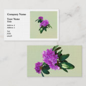 ラブリーピンクのシャクナゲ 名刺 (正面/裏面)