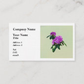 ラブリーピンクのシャクナゲ 名刺 (正面)