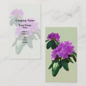 ラブリーピンクのシャクナゲ 名刺 (正面/裏面)