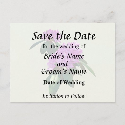 ラブリーピンクのシャクナゲ 案内ポストカード (正面)