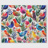 ラブリーピンクの花のラッピング紙 ラッピングペーパー (フラット)