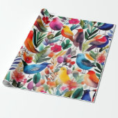 ラブリーピンクの花のラッピング紙 ラッピングペーパー (アンロールド)