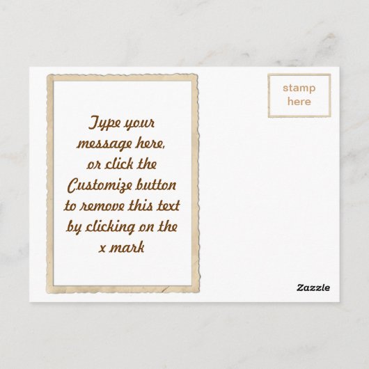 ラブリーピンクオータムバラバドヴィンテージ紙フレーム ポストカード (裏面)