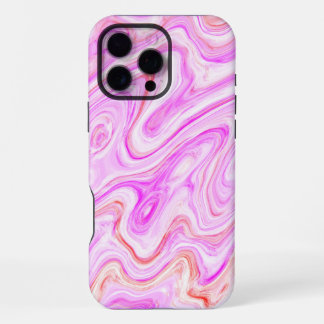 ラブリーピンクカラフル抽象芸術大理石テクスチャ iPhone 16 PRO MAXケース