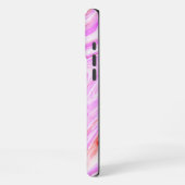 ラブリーピンクカラフル抽象芸術大理石テクスチャ iPhoneケース (左側面)