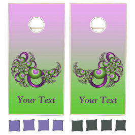 ラブリーピンクグリーンハートカスタム抽象芸術フラクタル