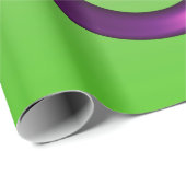 ラブリーピンクグリーンハートモダン抽象芸術フラクタル ラッピングペーパー (ロールコーナー)