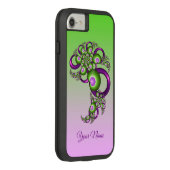 ラブリーピンクグリーンハート抽象芸術フラクタル名 Case-Mate iPhoneケース (裏面/右)