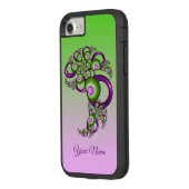 ラブリーピンクグリーンハート抽象芸術フラクタル名 Case-Mate iPhoneケース (裏面/左)