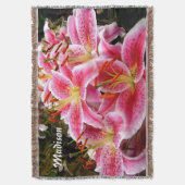 ラブリーピンクスターガーザーリリーシェルパブランケット スローブランケット (正面縦)