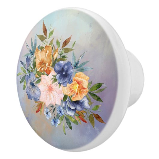 ラブリーピンクソフトパステルフラワードロワー セラミックノブ (右)