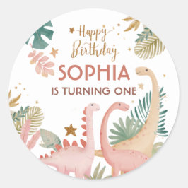 ラブリーピンクディノ ラウンドシール