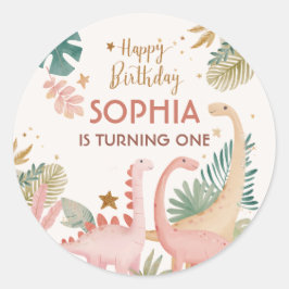 ラブリーピンクディノ ラウンドシール