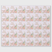 ラブリーピンクディノ ラッピングペーパー