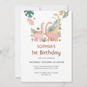 ラブリーピンクディノ 招待状 (裏面)