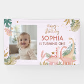 ラブリーピンクディノ 横断幕 (横)