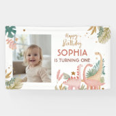 ラブリーピンクディノ 横断幕 (横)