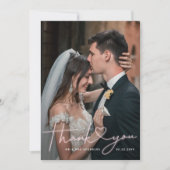 ラブリーピンクネオン結婚サインの写真 サンキューカード (正面)