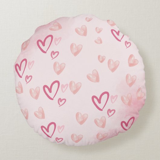 ラブリーピンクハート ラウンドクッション (裏面)
