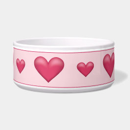 ラブリーピンクバレンタインデーハート ボウル